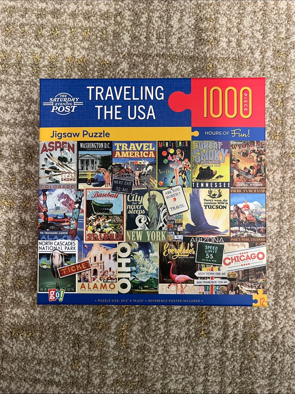 Saturday Evening Post 'Traveling the USA' 1000 Piece Jigsaw Puzzle